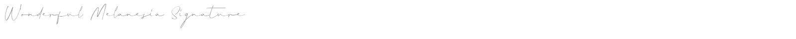Wonderful Melanesia Signature font preview